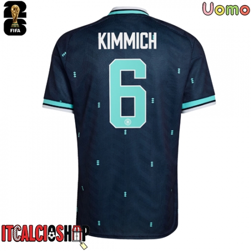 Germania Joshua Kimmich #6 Seconda Maglia Mondiali 2026 Manica Corta